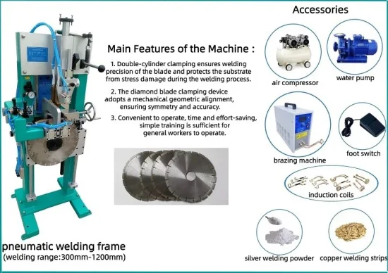 2.2m Pneumatice Induction Braze Welding Machine Standfor Diamond Saw Blade Segments